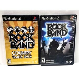 Bundle of 2 Rock Band PlayStation 2 Country Track Pack Tested Games